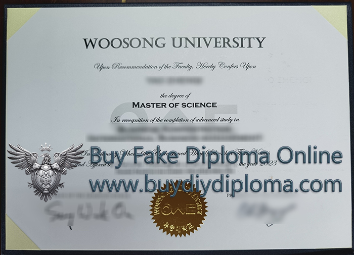 Woosong University diploma