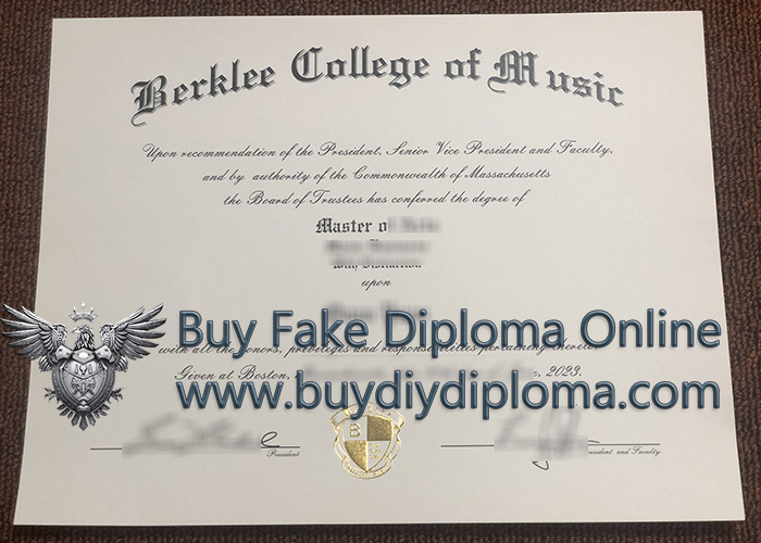 Berklee College of Music diploma