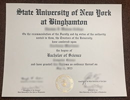 Binghamton University diploma