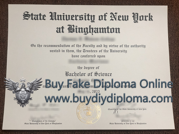 Binghamton University diploma