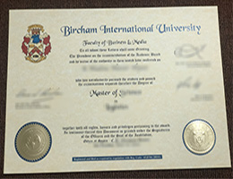 Bircham International University Diploma certificate