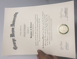 GMU diploma, George Mason University degree certificate