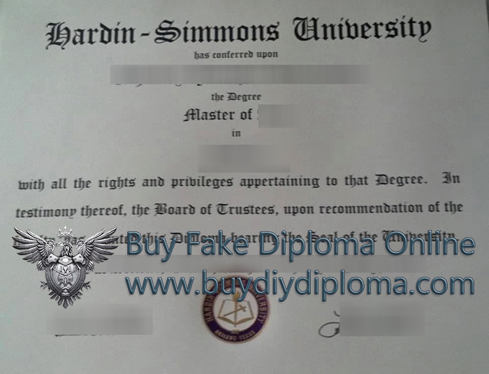 Hardin–Simmons University diploma
