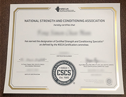 NSCA CSCS Certificate