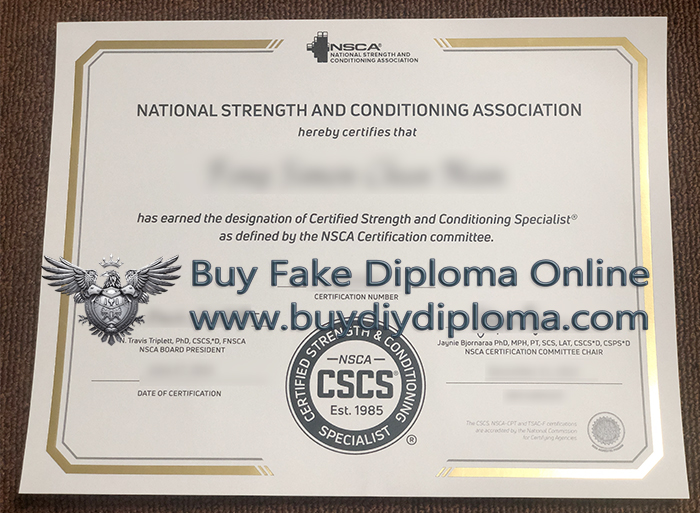 NSCA CSCS Certificate