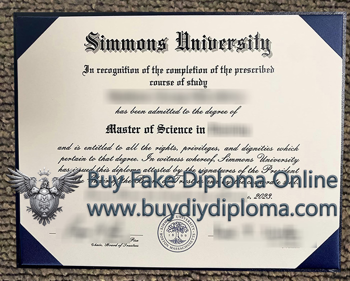 Simmons University Msc Diploma