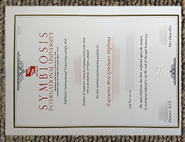 Symbiosis International University diploma certificate