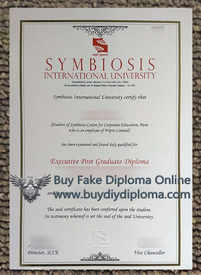 Symbiosis International University diploma