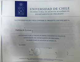 Universidad de Chile diploma certificate