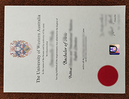 University of Western Australia degree certificate