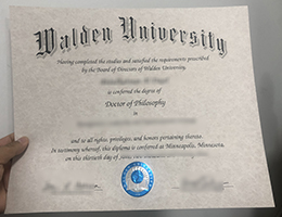 Walden University diploma certificate