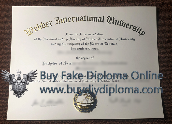 Webber International University diploma
