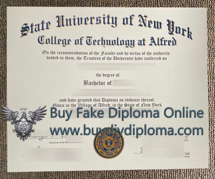 Alfred State College diploma