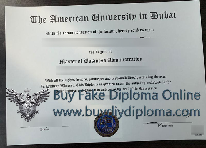 American University in Dubai diploma