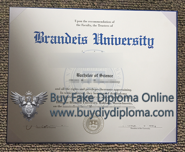 Brandeis University diploma certificate