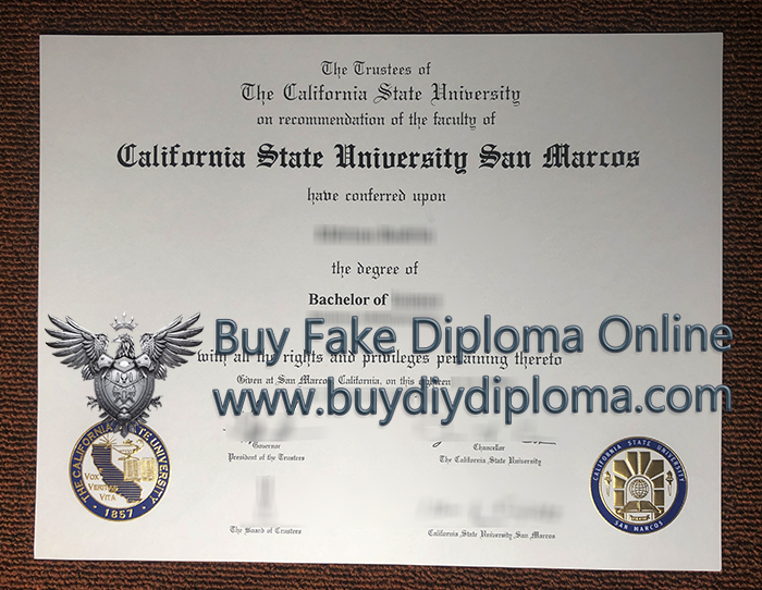 CSUSM Diploma certificate