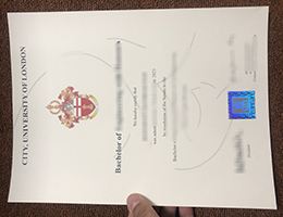 City, University of London degree certificate