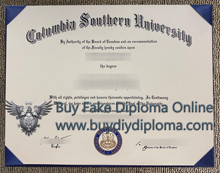 Columbia Southern University diploma