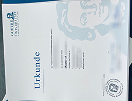 Goethe Universität Urkunde