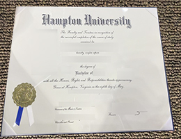 Hampton University diploma