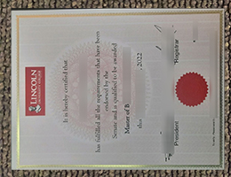 Lincoln University College, Malaysia degree certificate