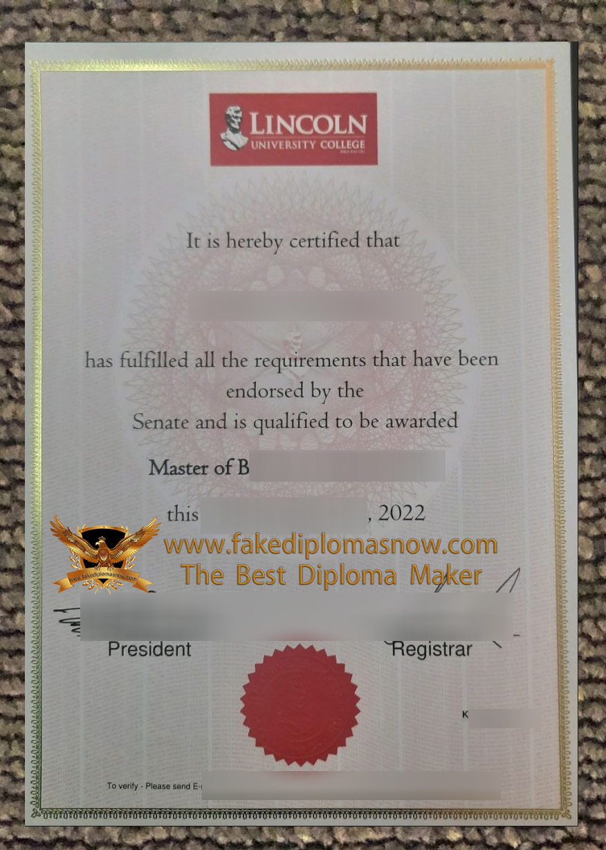 Lincoln University College, Malaysia degree