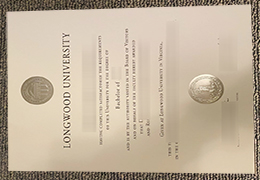 Longwood University diploma certificate