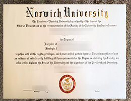 Norwich University diploma