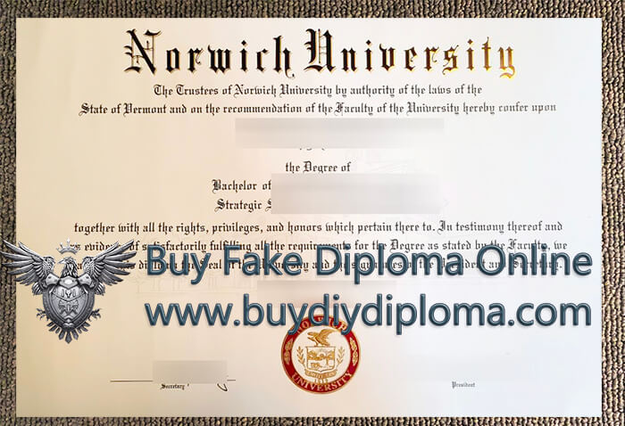 Norwich University diploma