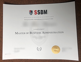 SSBM Geneva diploma certificate