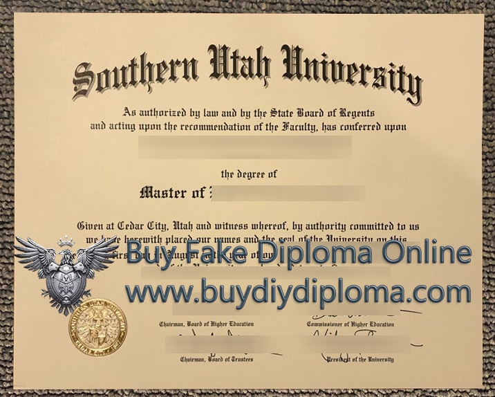 Southern Utah University (SUU) diploma