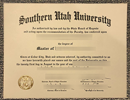 Southern Utah University diploma