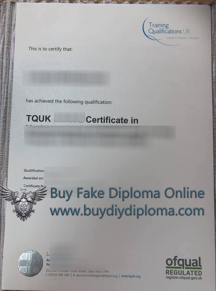TQUK Certificate