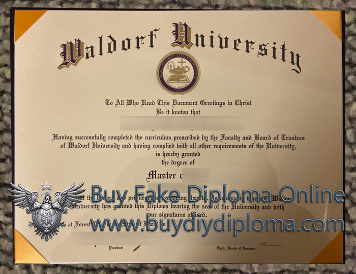 Waldorf University diploma