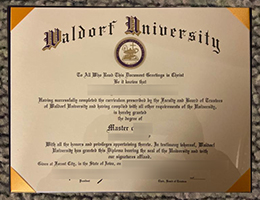 Waldorf University diploma certificate