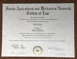 FAMU College of Law diploma certificate