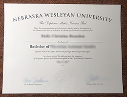 Nebraska Wesleyan University degree certificate