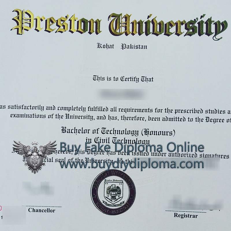 Preston University Pakistan diploma