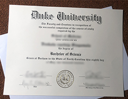 Duke University Degree certificate