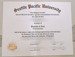 Seattle Pacific University degree certificate