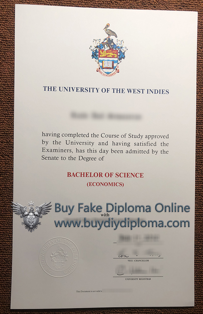 UWI BSc diploma certificate UWI BSc diploma certificate
