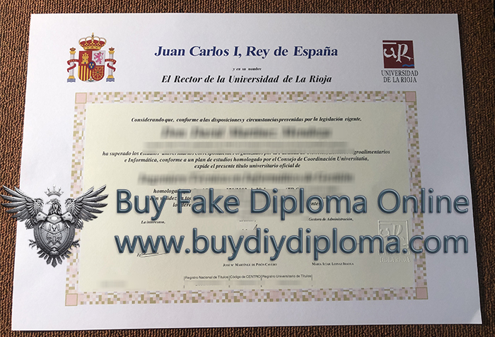 Universidad de La Rioja degree certificate