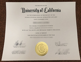 University of California, Merced degree certificate