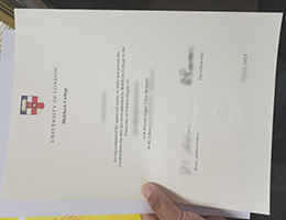 Birkbeck, University of London degree certificate