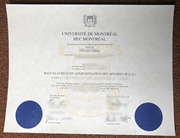 HEC Montréal Diploma Certificate