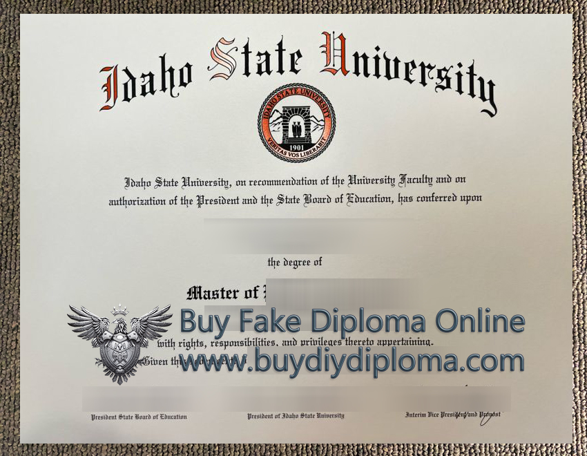 Idaho State University diploma