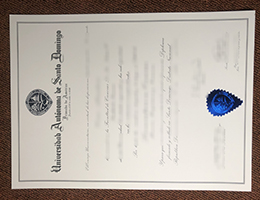 UASD degree certificate