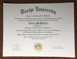 Bastyr University Diploma certificate
