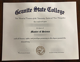 Granite State College diploma sample