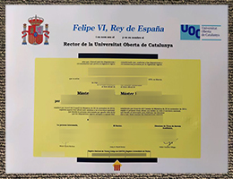 Open University of Catalonia Diploma Certificate